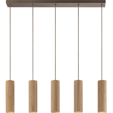 Brilliant - Viseča svetilka LAKEWOOD 5xGU10/10W/230V rjava
