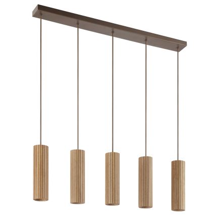 Brilliant - Viseča svetilka LAKEWOOD 5xGU10/10W/230V rjava