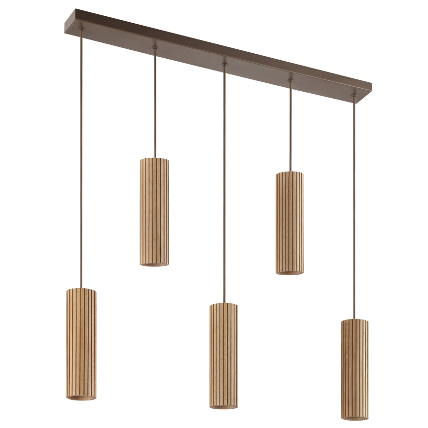 Brilliant - Viseča svetilka LAKEWOOD 5xGU10/10W/230V rjava
