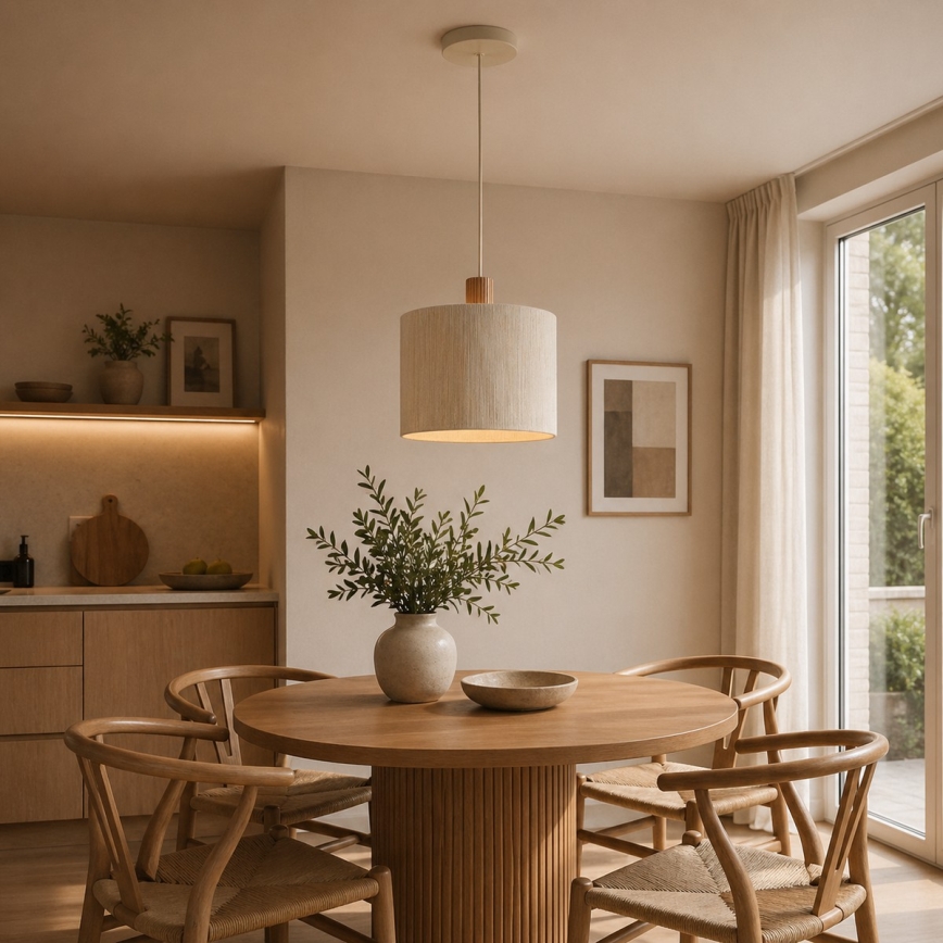 Brilliant - viseča svetilka na kablu ARLO 1xE27/20W/230V premer 35 cm kremna
