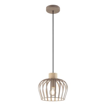 Brilliant - Viseča svetilka na vrvici NORDIC CAGE 1xE27/20W/230V, premer 25 cm, v bež barvi