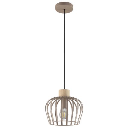 Brilliant - Viseča svetilka na vrvici NORDIC CAGE 1xE27/20W/230V, premer 25 cm, v bež barvi