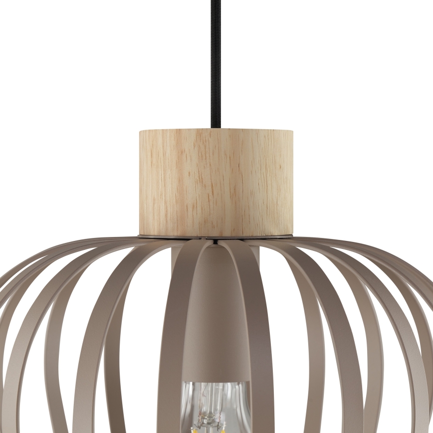 Brilliant - Viseča svetilka na vrvici NORDIC CAGE 1xE27/20W/230V, premer 25 cm, v bež barvi