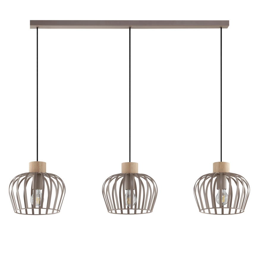 Brilliant - Viseči lestenec na kablu NORDIC CAGE 3xE27/20W/230V bež