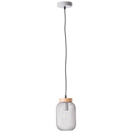 Brilliant - Viseči lestenec na sajli GIADA 1xE27/40W/230V Ø 16 cm siva
