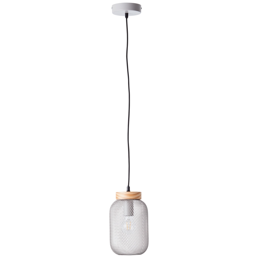 Brilliant - Viseči lestenec na sajli GIADA 1xE27/40W/230V Ø 16 cm siva