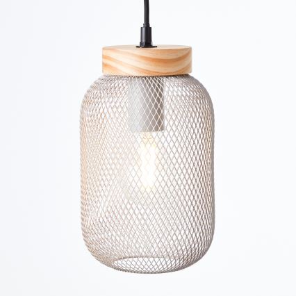 Brilliant - Viseči lestenec na sajli GIADA 1xE27/40W/230V Ø 16 cm siva