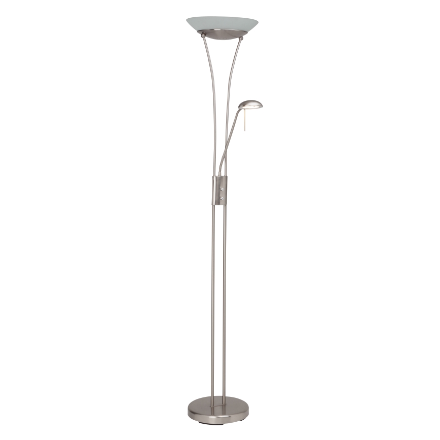 Brilliant - Zatemnjiva LED stoječa svetilka FINN 2xLED/13W/230V mat krom