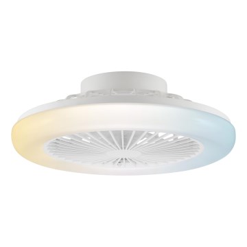 Brilliant - Zatemnljiva LED stropna svetilka z ventilatorjem MONTERO LED/20W/230V 2700-6500K, premer 42 cm, bela + daljinski upravljalnik