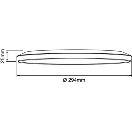 Brilliant - Zatemnljivo LED stropno svetilo SORELL LED/18W/230V 3000-6500K premer 29 cm bela + daljinski upravljalnik