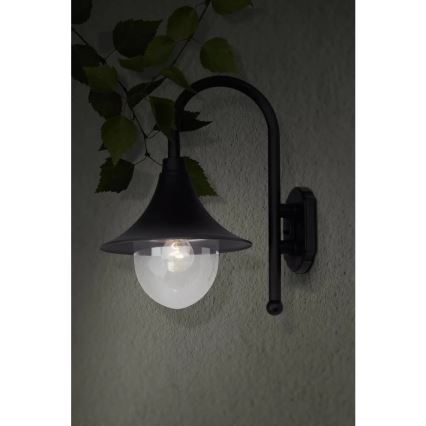 Brilliant - Zunanja stenska svetilka BERNA 1xE27/60W/230V IP44 črna