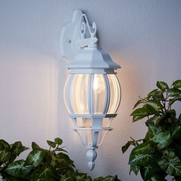 Brilliant - Zunanja stenska svetilka ISTRIA 1xE27/60W/230V IP23 bela