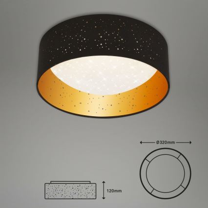 Brilo 3482-015 - LED Stropna svetilka MAILA STARRY LED/12W/230V črna/zlata