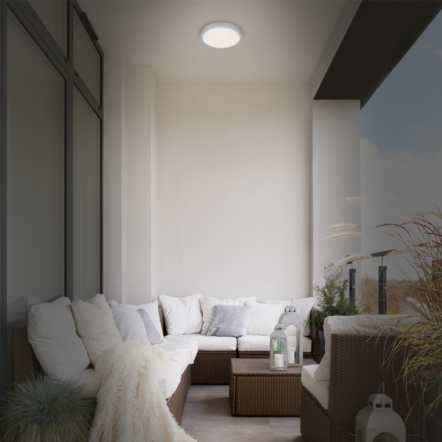 Brilo 3649-014 - LED Kopalniška stropna svetilka RUNA LED/18,5W/230V IP44 srebrna
