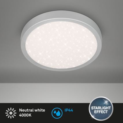 Brilo 3649-014 - LED Kopalniška stropna svetilka RUNA LED/18,5W/230V IP44 srebrna