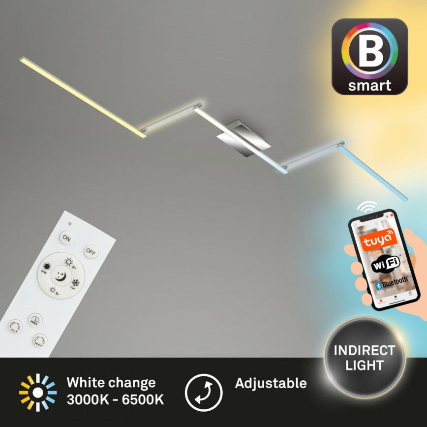 Brilo 3737-018 - LED Zatemnitvena stropna svetilka SMART LED/24W/230V 3000-6500K Wi-Fi Tuya + Daljinski upravljalnik