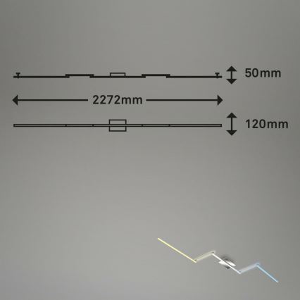 Brilo 3737-018 - LED Zatemnitvena stropna svetilka SMART LED/24W/230V 3000-6500K Wi-Fi Tuya + Daljinski upravljalnik
