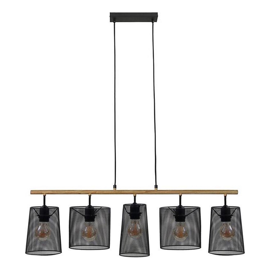 Brilo 4078-054 - Viseči lestenec na kablu WOOD & STYLE 5xE27/60W/230V