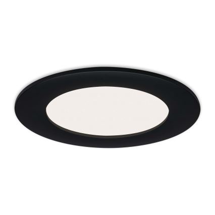 Brilo - Komplet 3x LED vgradnih stropnih svetilk za kopalnico FLAT LED/6W/230V IP44 črna