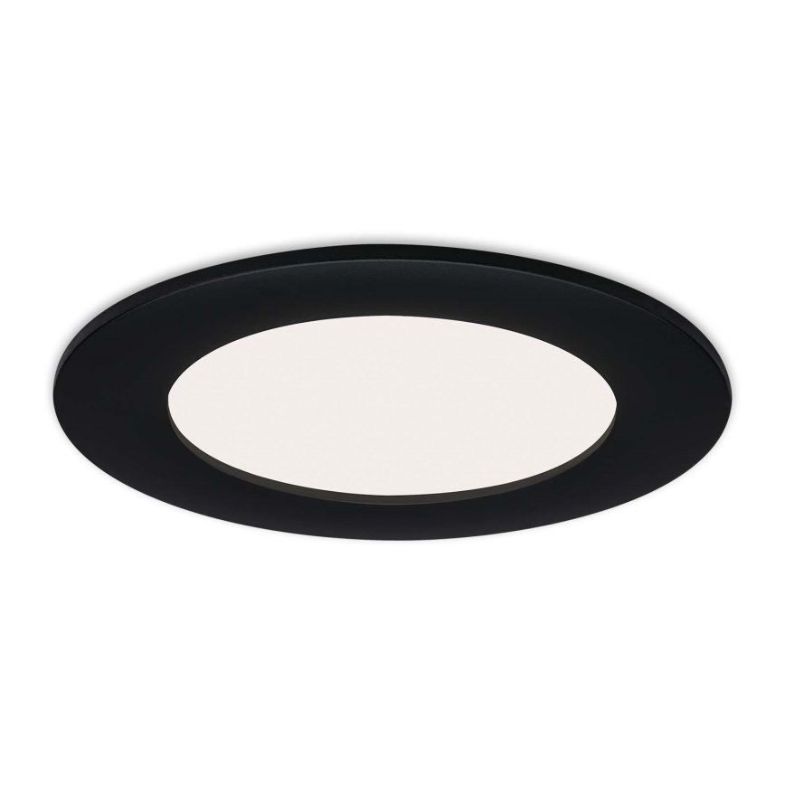 Brilo - Komplet 3x LED vgradnih stropnih svetilk za kopalnico FLAT LED/6W/230V IP44 črna