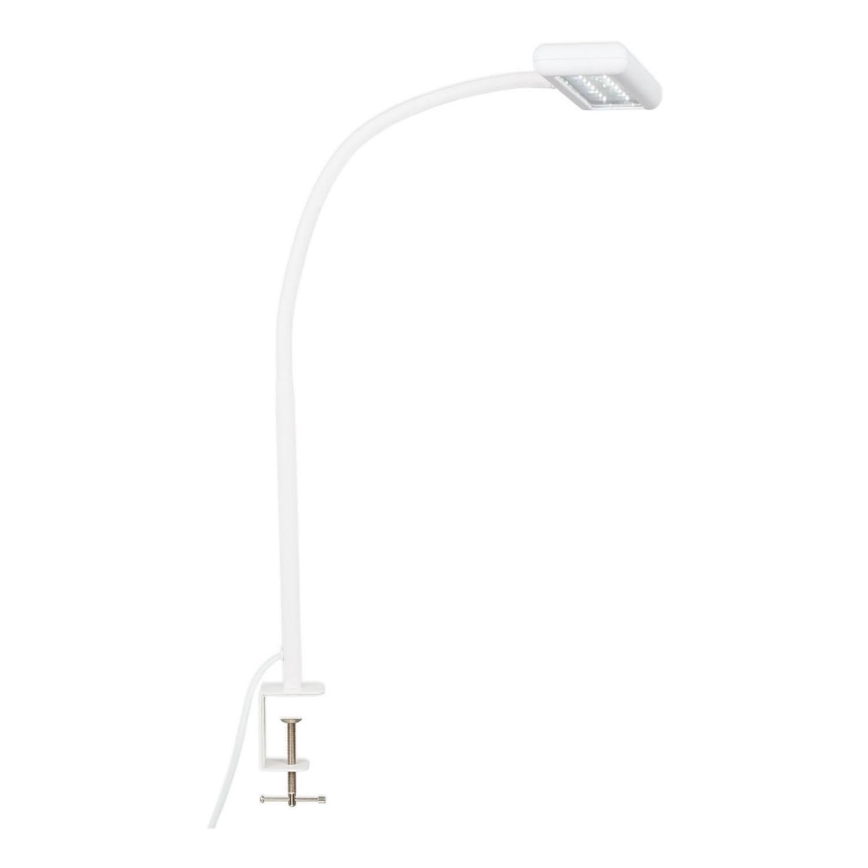 Brilo - LED Fleksibilni namizna svetilka s sponko TRASNA LED/7,5W/230V bela
