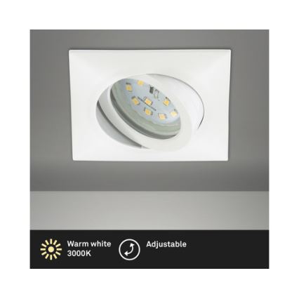 Brilo - LED Kopalniška vgradna svetilka LED/5W/230V IP23 bela