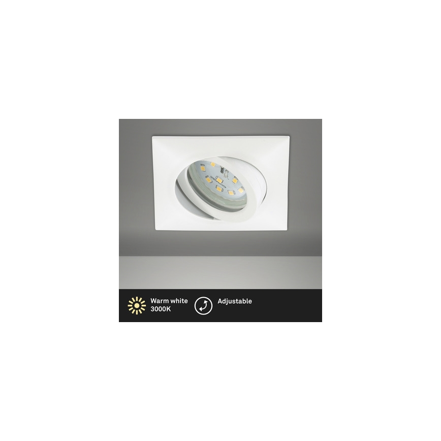 Brilo - LED Kopalniška vgradna svetilka LED/5W/230V IP23 bela