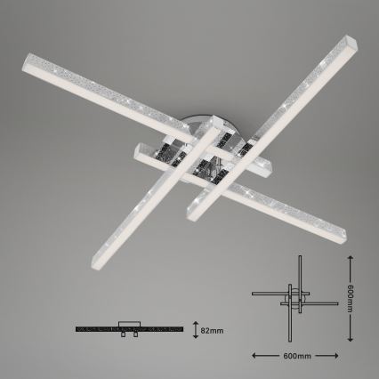 Brilo - LED Nadgradni lestenec REY 4xLED/5W/230V sijoči krom