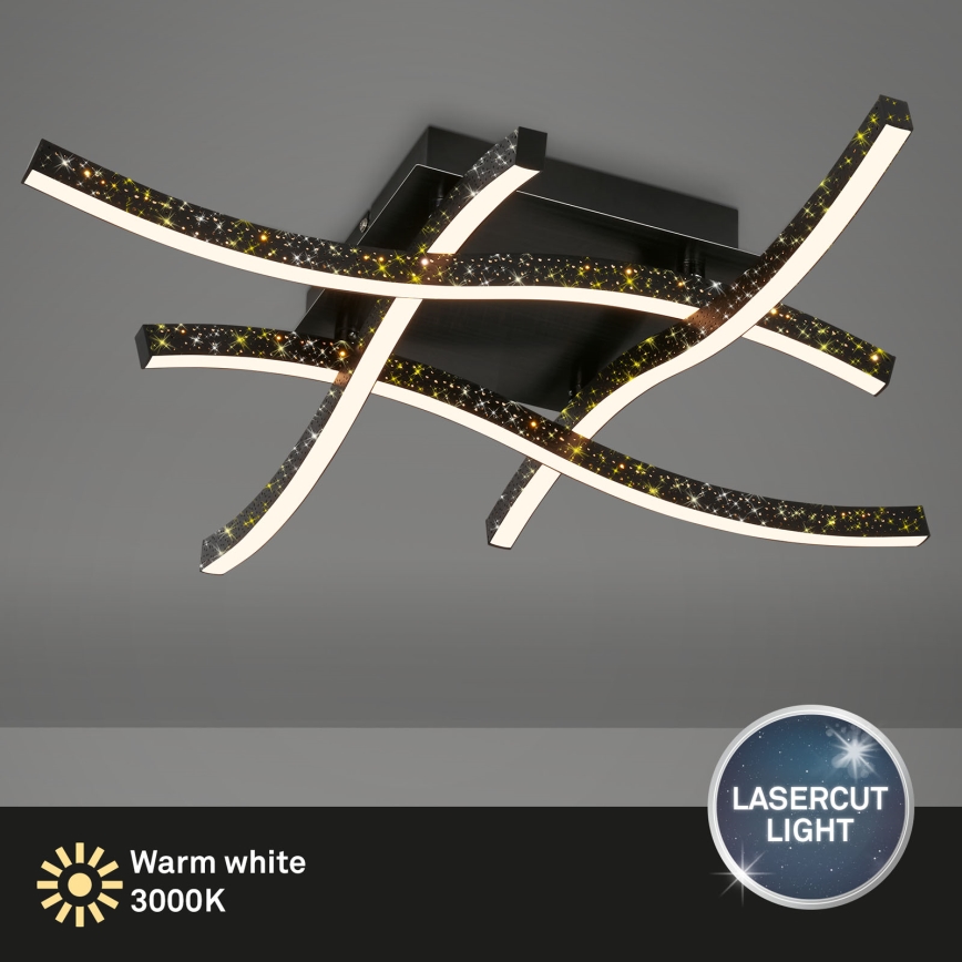 Brilo - LED Nadgradni lestenec REY 4xLED/6W/230V črna
