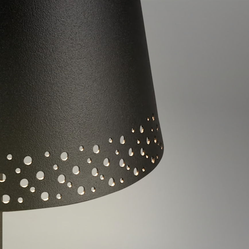 Brilo - KIKI LED zatemnjiva polnilna zunanja namizna svetilka, upravljanje na dotik, LED/2,6W/5V, IP44, 2600 mAh, črna