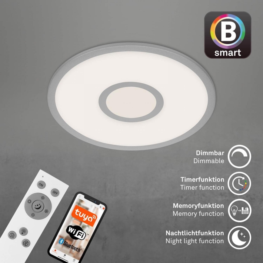 Brilo - LED RGB Zatemnitvena stropna svetilka CENTRO LED/24W/230V 2700-6500K Wi-Fi Tuya + Daljinski upravljalnik