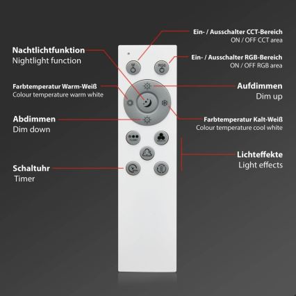 Brilo - LED RGB Zatemnitvena stropna svetilka CENTRO LED/24W/230V 2700-6500K Wi-Fi Tuya + Daljinski upravljalnik