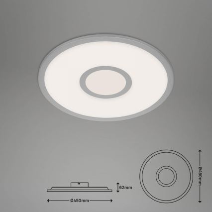 Brilo - LED RGB Zatemnitvena stropna svetilka CENTRO LED/24W/230V 2700-6500K Wi-Fi Tuya + Daljinski upravljalnik