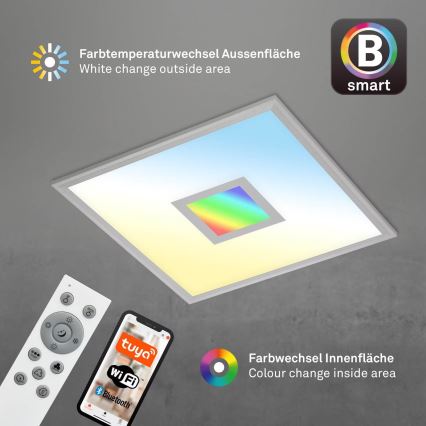 Brilo - LED RGB Zatemnitvena stropna svetilka CENTRO LED/24W/230V 2700-6500K Wi-Fi Tuya + Daljinski upravljalnik