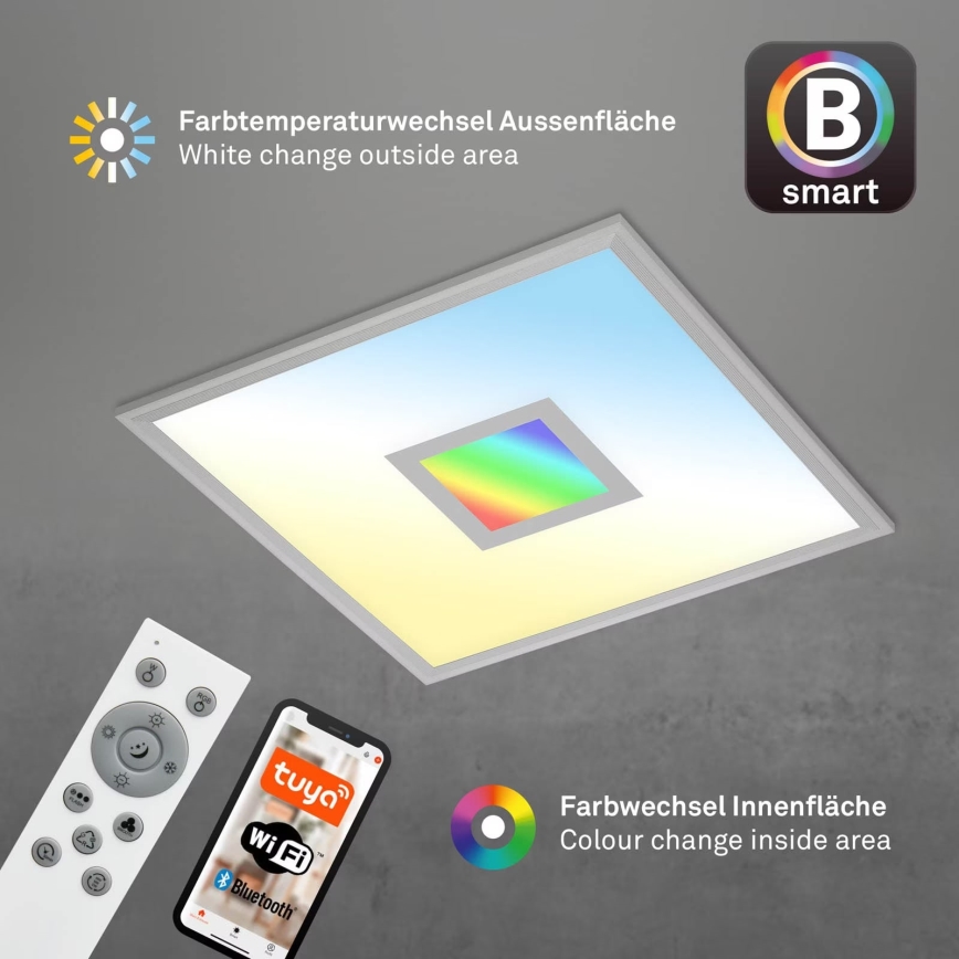 Brilo - LED RGB Zatemnitvena stropna svetilka CENTRO LED/24W/230V 2700-6500K Wi-Fi Tuya + Daljinski upravljalnik