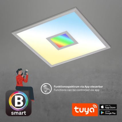 Brilo - LED RGB Zatemnitvena stropna svetilka CENTRO LED/24W/230V 2700-6500K Wi-Fi Tuya + Daljinski upravljalnik
