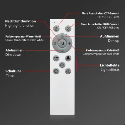 Brilo - LED RGB Zatemnitvena stropna svetilka CENTRO LED/24W/230V 2700-6500K Wi-Fi Tuya + Daljinski upravljalnik