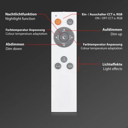 Brilo - LED RGB Zatemnljivo stropno svetilo LED/40W/230V 3000-6500K + daljinski upravljalnik