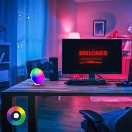 Brilo - LED RGBIC zatemnjevalna namizna svetilka TARA LED/6W/230V 3000-6500K bela + daljinski upravljalnik