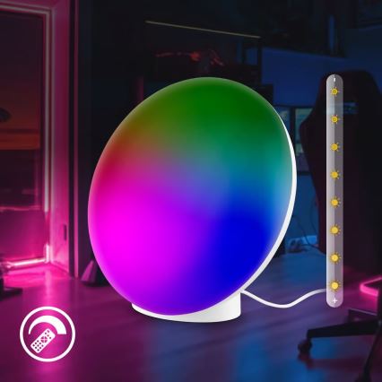 Brilo - LED RGBIC zatemnjevalna namizna svetilka TARA LED/6W/230V 3000-6500K bela + daljinski upravljalnik