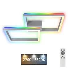 Brilo - LED RGBW Zatemnitveni nadgradni lestenec FRAME 2xLED/17W/230V 2700-6500K + Daljinski upravljalnik