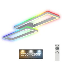 Brilo - LED RGBW Zatemnitveni nadgradni lestenec FRAME 2xLED/21W/230V 2700-6500K + Daljinski upravljalnik