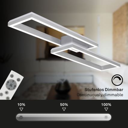 Brilo - LED RGBW Zatemnitveni nadgradni lestenec FRAME 2xLED/21W/230V 2700-6500K + Daljinski upravljalnik