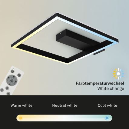 Brilo - LED RGBW Zatemnitveni nadgradni lestenec FRAME LED/18W/230V 2700-6500K + Daljinski upravljalnik