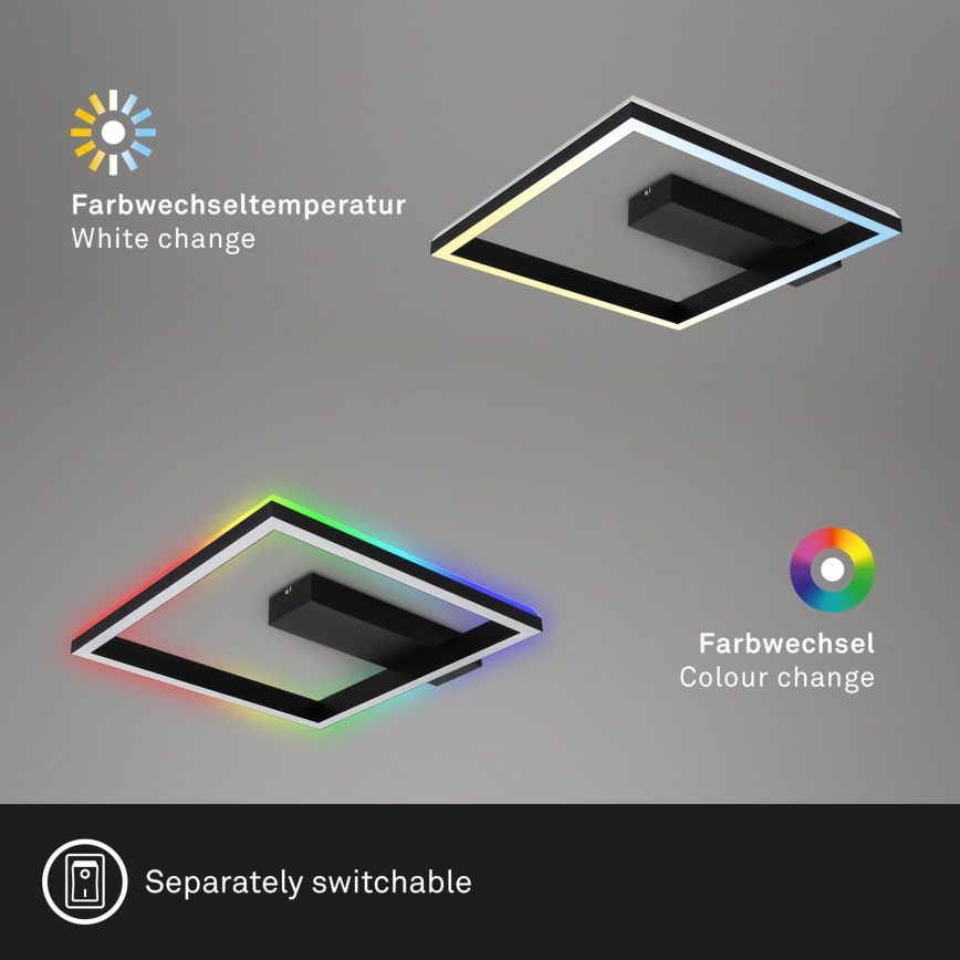 Brilo - LED RGBW Zatemnitveni nadgradni lestenec FRAME LED/18W/230V 2700-6500K + Daljinski upravljalnik