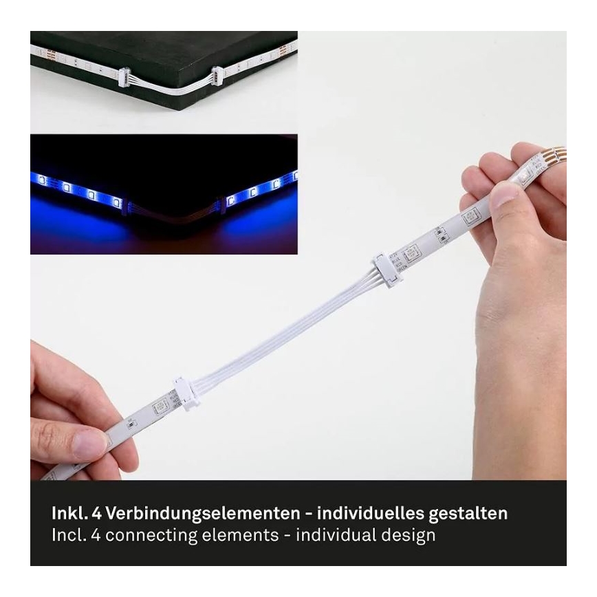 Brilo - LED RGBW Zatemnitveni trak 6,5m LED/22W/230V + Daljinski upravljalnik