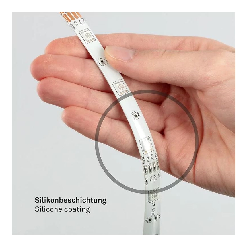 Brilo - LED RGBW Zatemnitveni trak 6,5m LED/22W/230V + Daljinski upravljalnik