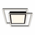 Brilo - LED stropna svetilka 2xLED/16W/230V + LED/19W 51,5x51,5 cm črna