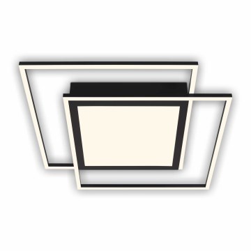 Brilo - LED stropna svetilka 2xLED/16W/230V + LED/19W 51,5x51,5 cm črna