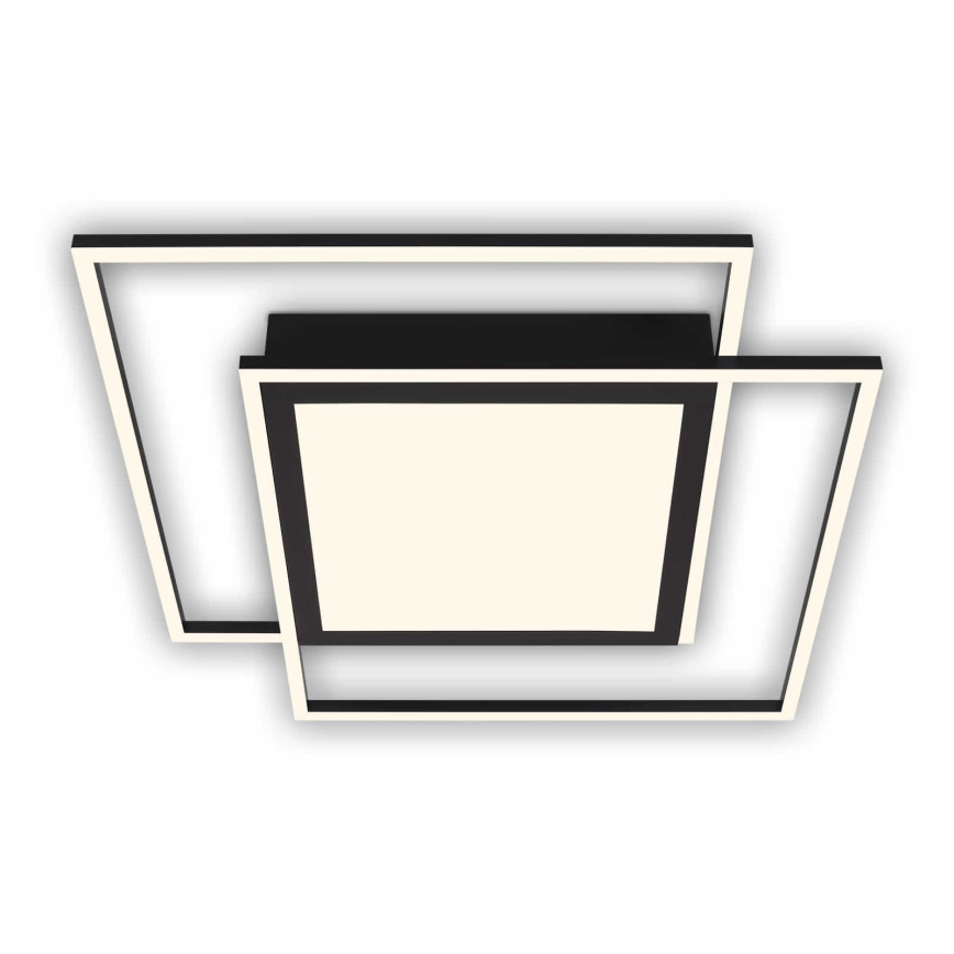 Brilo - LED stropna svetilka 2xLED/16W/230V + LED/19W 51,5x51,5 cm črna